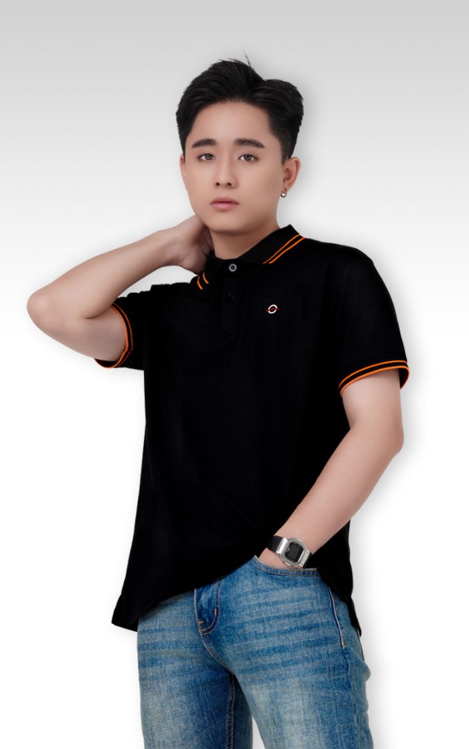 PO1161123 Áo Polo Nam DOCAS Vải Cotton CMC Cổ Phối Viền Phom Regular Fit