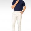 QT011-4 Quần Tây Khaki Nam DOCAS Vải Cotton Màu Be Phom Slim Crop