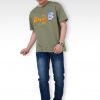 CT412 Áo Thun Cổ Tròn Nam DOCAS Vải Cotton CMC Họa Tiết Lân Thét Docas Phom Relax Fit