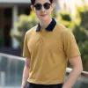 Áo Polo Nam DOCAS Cổ Áo Chữ V Cách Điệu Vải Cotton CMC Form Regular Fit DCPO14