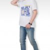 CT410 Áo Thun Cổ Tròn Nam DOCAS Vải Cotton CMC Họa Tiết City Phom Relax Fit