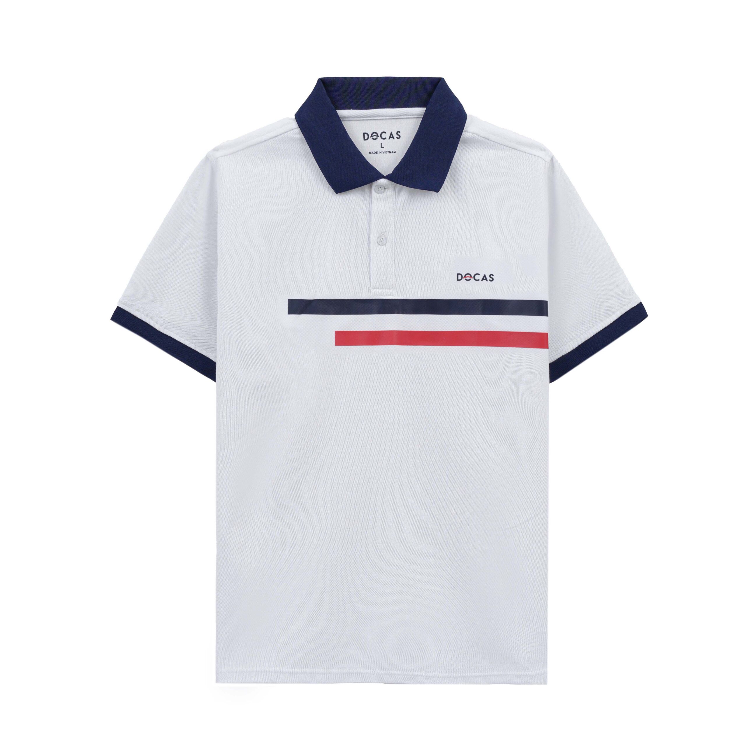 C-03 Áo Polo DOCAS Big Line Chất Liệu Cotton CMC Form Regular Fit