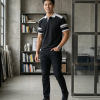 Áo Polo Nam DOCAS Phối Vai Kẻ Tay Năng Động Vải Cotton CMC Form Regular Fit DCPO04-01