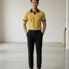 Áo Polo Nam DOCAS Cổ V-Neck Không Cúc Vải Cotton CMC Form Regular Fit DCPO07-01