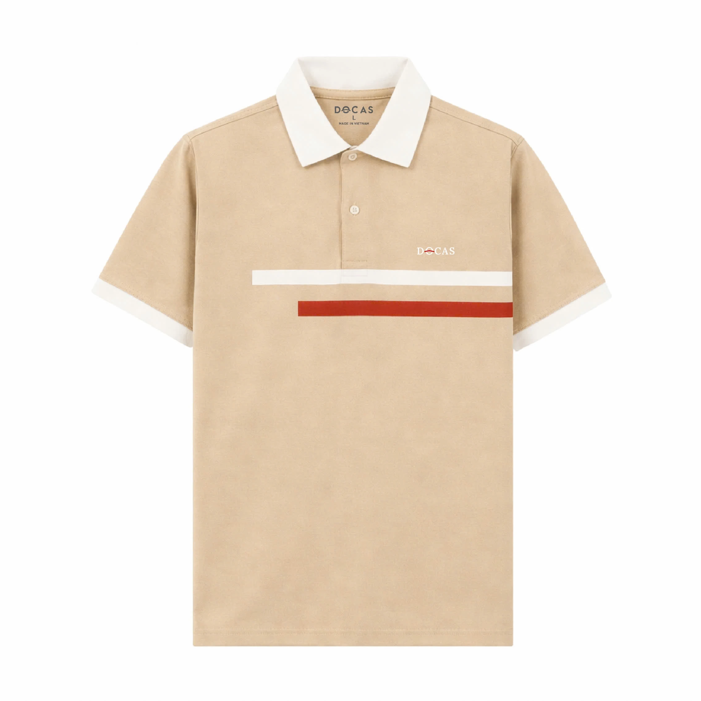 C-03 Áo Polo DOCAS Big Line Chất Liệu Cotton CMC Form Regular Fit - Ảnh 7