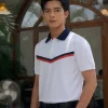 PO117023 Áo Polo Nam DOCAS Vải Cotton CMC Ngực Phối Viền Logo Chữ V Phom Regular Fit