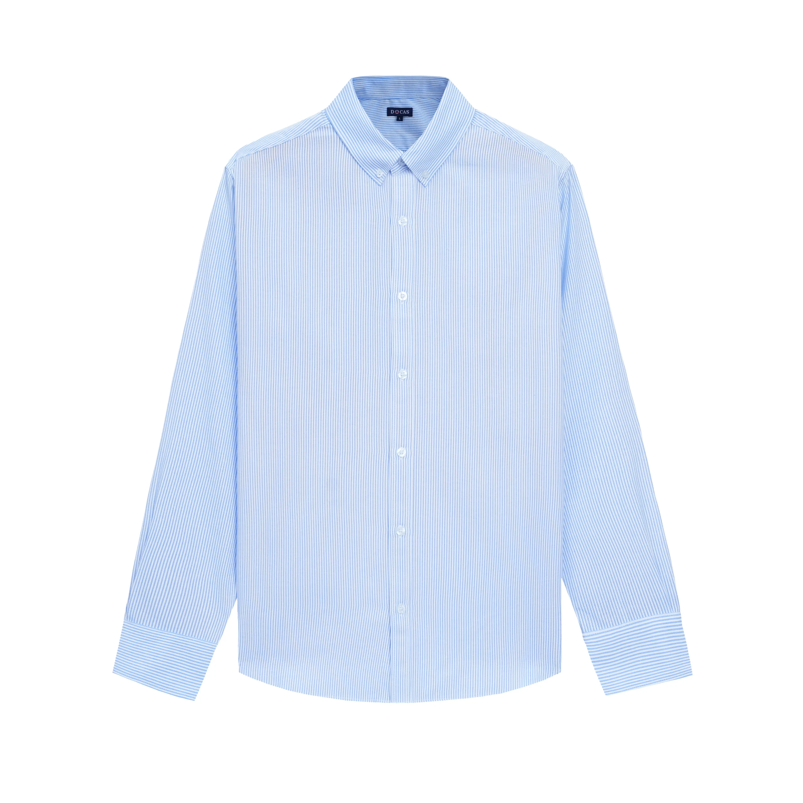 Áo Sơ Mi Nam Dài Tay DOCAS Kẻ Sọc Vải Cotton Form Slim Fit DCSM-02 - Ảnh 13