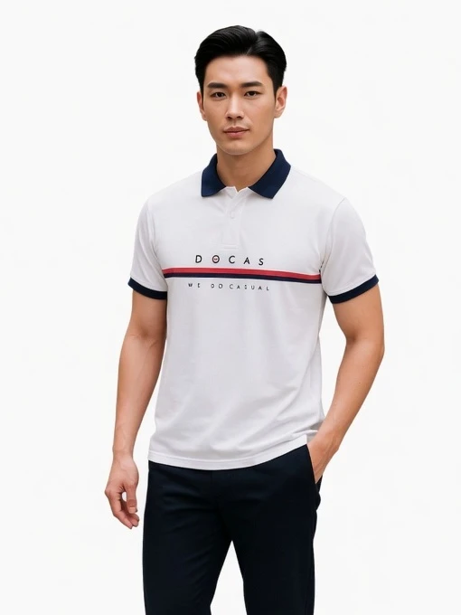 C-02 Áo Polo DOCAS Middle Chất Liệu Cotton CMC Form Regular Fit