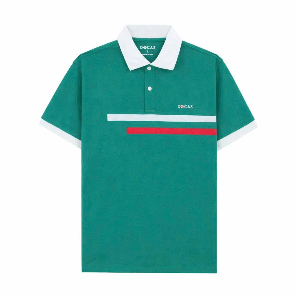 C-03 Áo Polo DOCAS Big Line Chất Liệu Cotton CMC Form Regular Fit - Ảnh 5